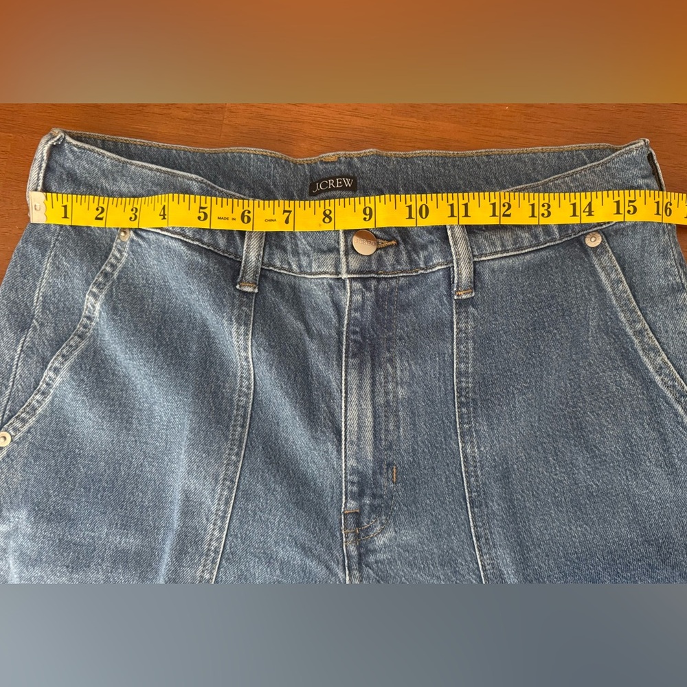 NWT! J.Crew Camp Pocket Wide Leg Jean Cargo Denim Stretch Cotton Blend Blue 29 - Picture 5 of 6